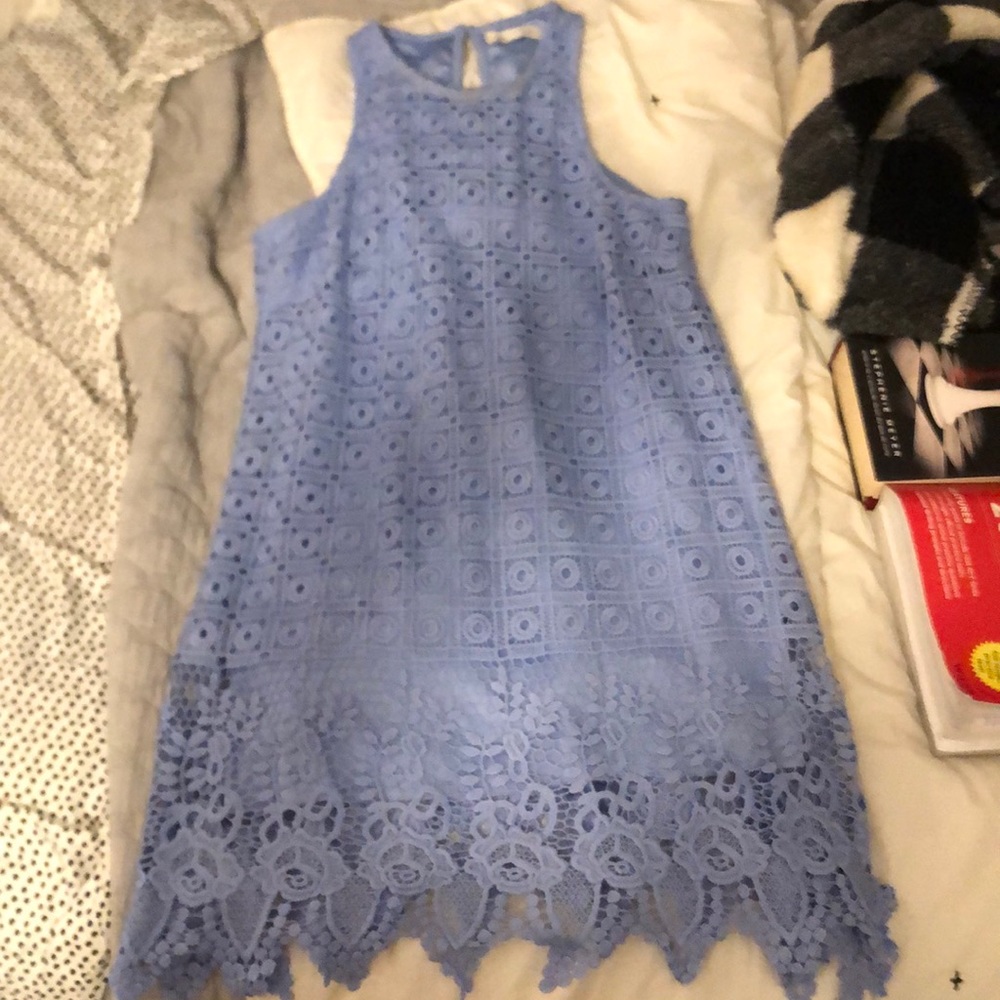light blue dress